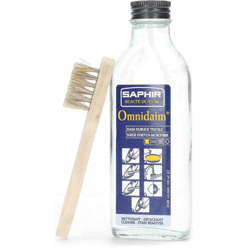 SAPHIR OMNIDAIM NETTOYANT POUR DAIM ET NUBUCK 100ML AVEC RÉFÉRENCE 16198A INCOLORO