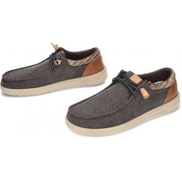 MOCASSINS EN LAINE DUDE WALLY GRIP BROWN