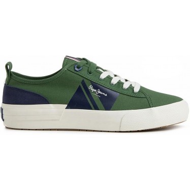 PEPE JEANS SNEAKERS À DRAPEAU ALLEN PMS30903 OLIVE