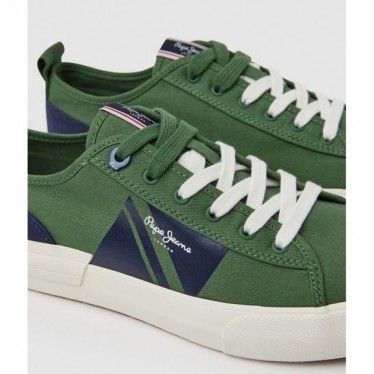 PEPE JEANS SNEAKERS À DRAPEAU ALLEN PMS30903 OLIVE