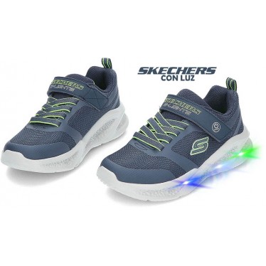 SKECHERS BASKETS 401675 LUMIÈRES MÉTÉORES NAVY