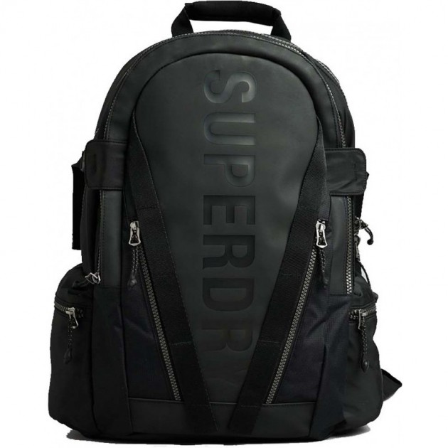 SUPERDRY Y9110157A SAC À DOS EN BÂCHE BLACK