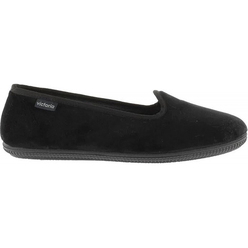 VICTORIA ODA DANSEUSE EN VELOURS 1049114 PANTOUFLES NEGRO
