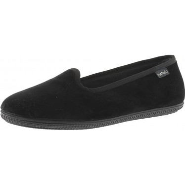 VICTORIA ODA DANSEUSE EN VELOURS 1049114 PANTOUFLES NEGRO
