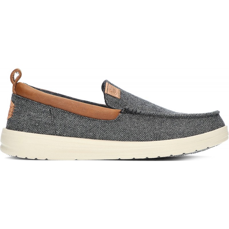 MOCASSINS EN LAINE MOC WALLY GRIP DUDE CHARCOAL