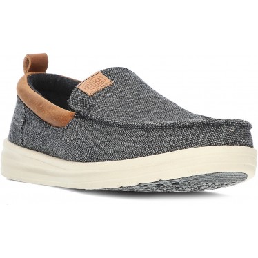 MOCASSINS EN LAINE MOC WALLY GRIP DUDE CHARCOAL