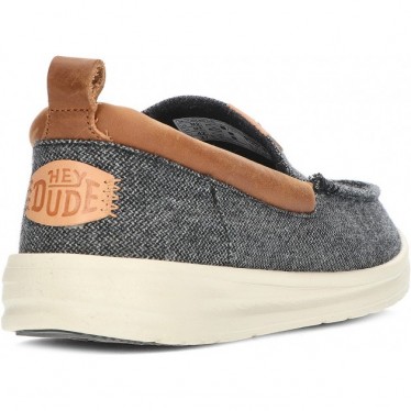 MOCASSINS EN LAINE MOC WALLY GRIP DUDE CHARCOAL