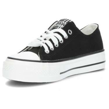 BASKETS EN TOILE DE BASE BYW 52715 NEGRO