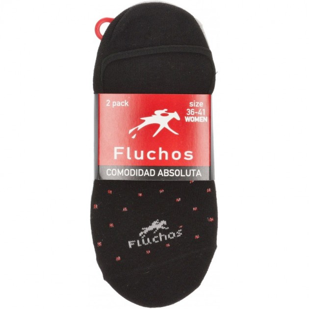 CHAUSSETTES FLEURIES CA0006 PACK 2 GRIS_NEGRO