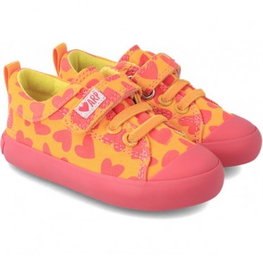 AGATHA RUIZ DE LA PRADA BASKETS COEURS EN TOILE 232927 NARANJA_ROSA_CORAZONES