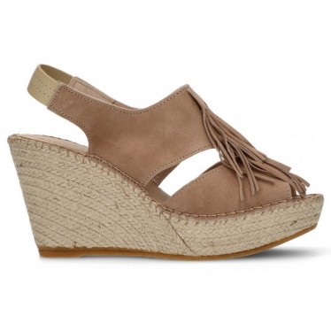 FRANGES D'APHRODITE BRUNES ESPADRILLES BEIGE