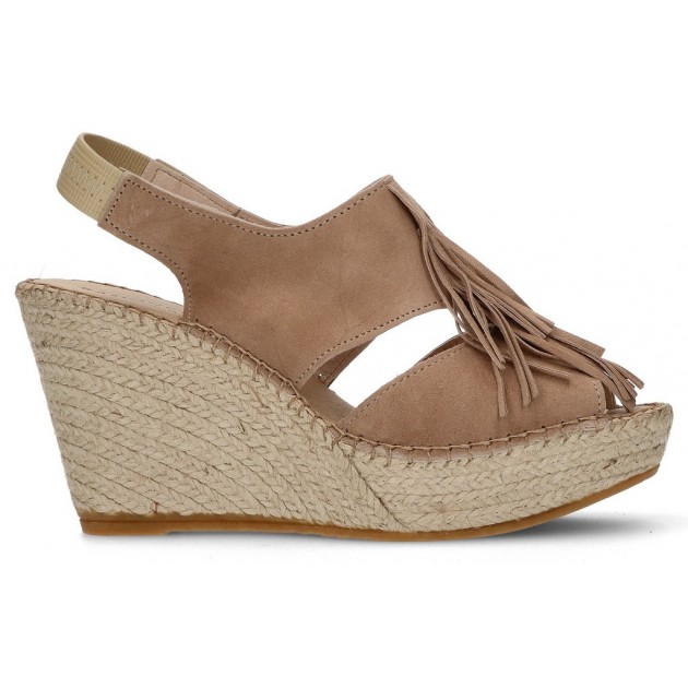 FRANGES D'APHRODITE BRUNES ESPADRILLES BEIGE