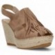 FRANGES D'APHRODITE BRUNES ESPADRILLES BEIGE