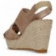 FRANGES D'APHRODITE BRUNES ESPADRILLES BEIGE