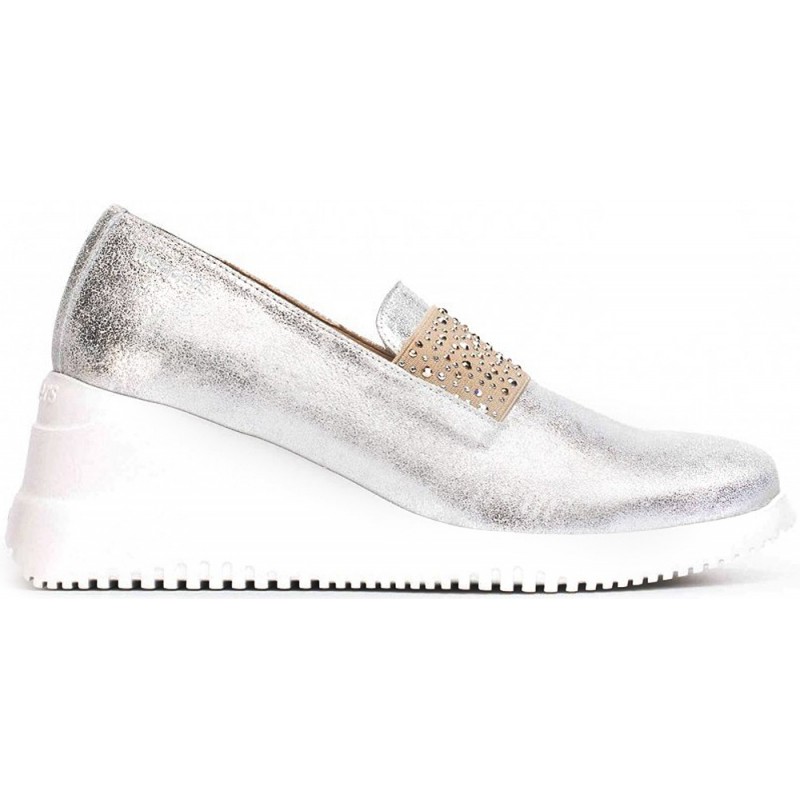 WONDERS BONE G-6605 MOCASSINS PLATA