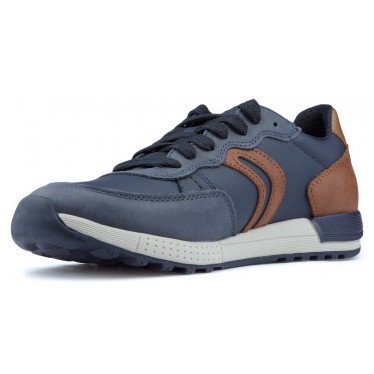 Baskets GEOX ALBEN NAVY_COGNAC