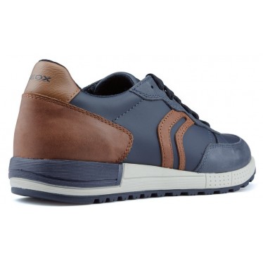 Baskets GEOX ALBEN NAVY_COGNAC