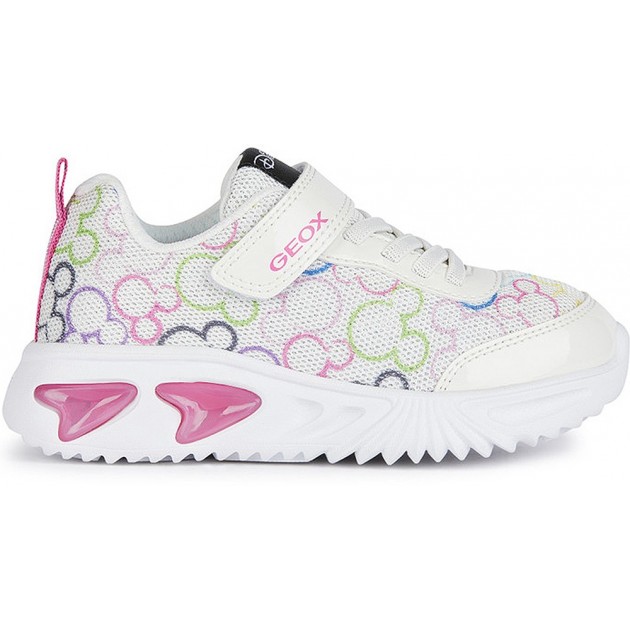 GEOX ASSISTER JUNIOR MINNIE SPORTS AVEC LUMIÈRE J45E9D BLANCO