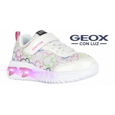 GEOX ASSISTER JUNIOR MINNIE SPORTS AVEC LUMIÈRE J45E9D BLANCO