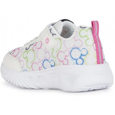 GEOX ASSISTER JUNIOR MINNIE SPORTS AVEC LUMIÈRE J45E9D BLANCO