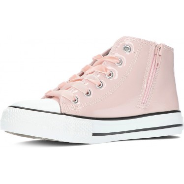 SNEAKERS HAUTES EN CUIR VERNI CONGUITOS 283009 ROSA