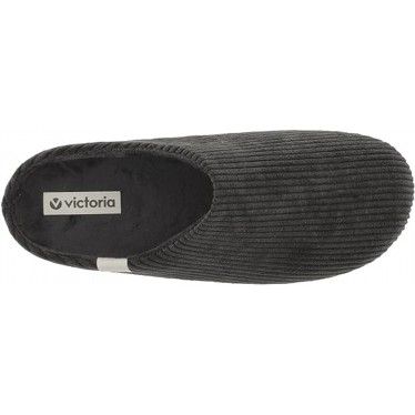 CHAUSSONS VICTORIA UNISEXE NORD EN VELOURS CÔTELÉ 1081107 NEGRO