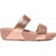 SANDALES FITFLOP LULU LASERCRISTAL LEATH SLIDES EU2 ROSE_GOLD