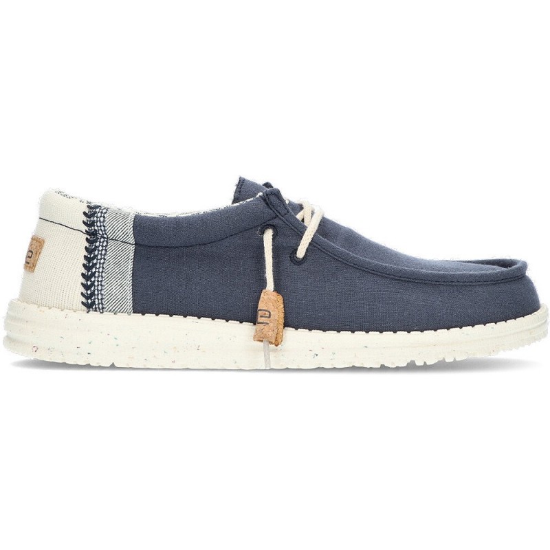 CHAUSSURES EN LIN DUDE WALLY NAVY