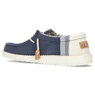 CHAUSSURES EN LIN DUDE WALLY NAVY