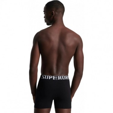 SUPERDRY BOXER M3110340A LOGO DOUBLE PACK BLACK_WHITE