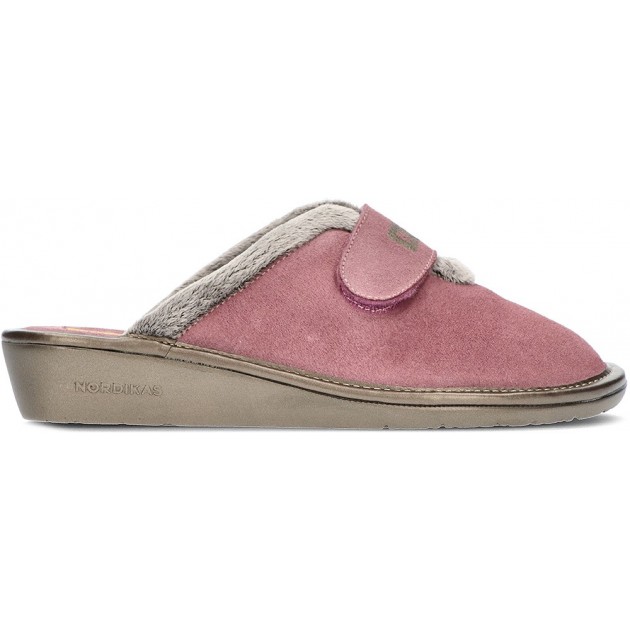 CHAUSSONS NORDIKA 6347 VELOURS MALVA CHAUSSONS NORDIKA 6347 VELOURS MALVA