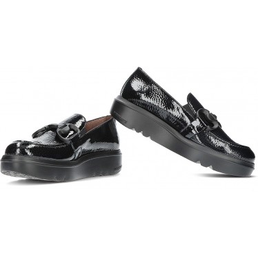 WONDERS CARIBOU MOCASSINS A-2821 NEGRO