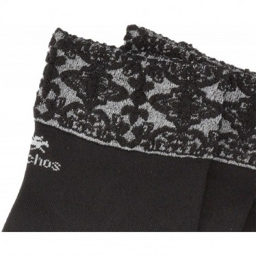 CHAUSSETTES FLEURIES CA012 BRODÉES BLACK