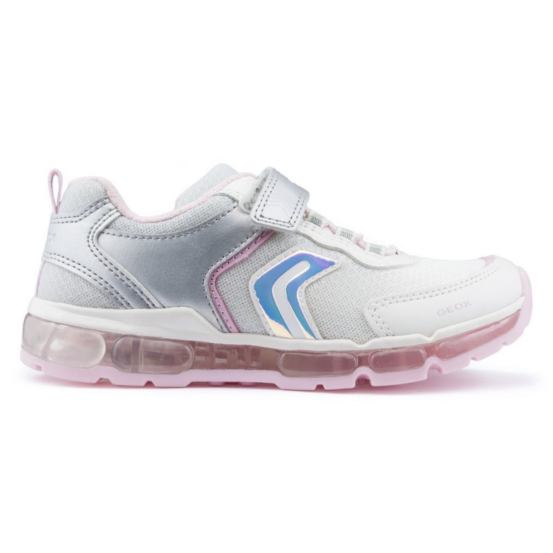 Baskets GEOX ANDROID GIRL SILVER_WHITE