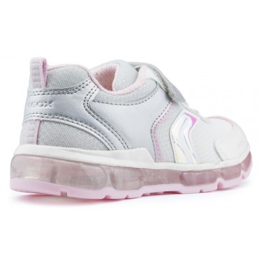 Baskets GEOX ANDROID GIRL SILVER_WHITE