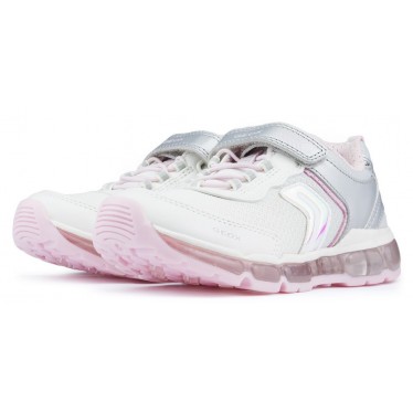 Baskets GEOX ANDROID GIRL SILVER_WHITE