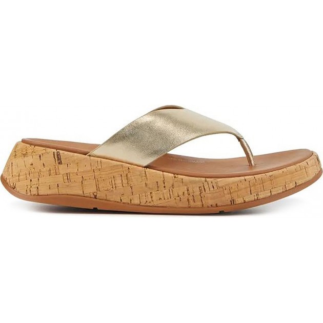SANDALES FITFLOP FT7 F-MODE LTH PLATINO SANDALES FITFLOP FT7 F-MODE LTH PLATINO