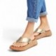 SANDALES FITFLOP FT7 F-MODE LTH PLATINO