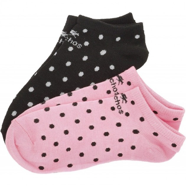 CHAUSSETTES ET BAS FLEURS CA011 BLACK_PINK