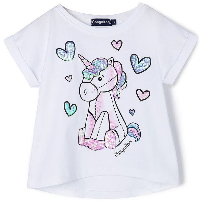 T-SHIRT CONGUITO LICORNE MVC-50022 BLANCO