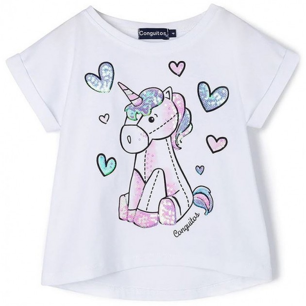 T-SHIRT CONGUITO LICORNE MVC-50022 BLANCO