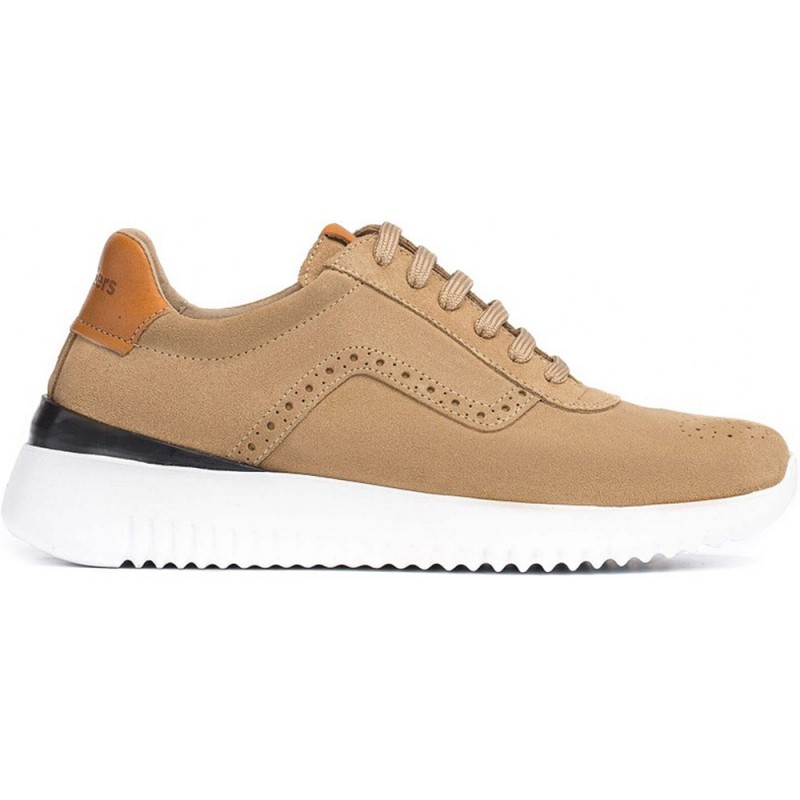 SNEAKERS EN CUIR HACHÉ WONDERS CB-3320 SAND