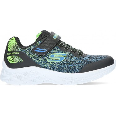 SKECHERS 403920 BASKETS MICROSPEC II BLUE_LIME