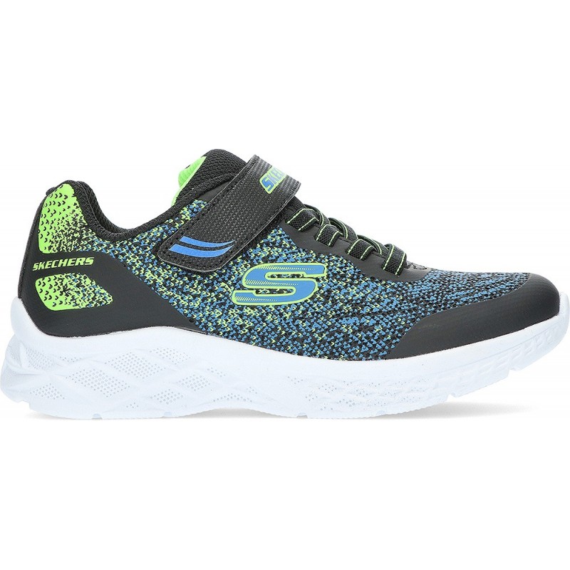 SKECHERS 403920 BASKETS MICROSPEC II BLUE_LIME