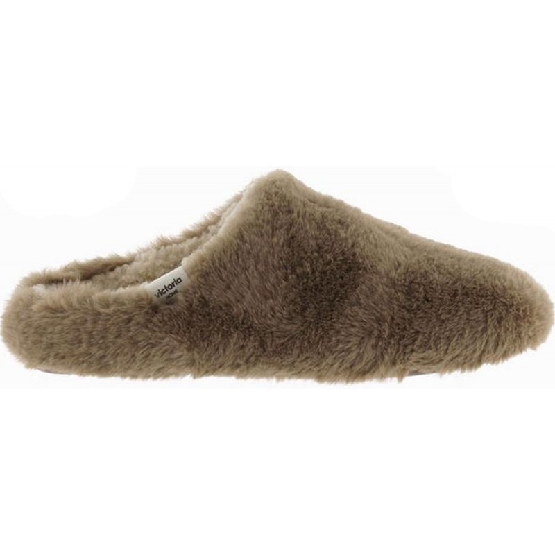 PANTOUFLES VICTORIA 1081101 CHEVEUX DOUX MARRON