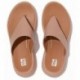 SANDALES FITFLOP FW4 F-MODE LTH PLATEFORME ORTEIL-PO BEIGE