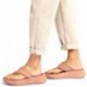 SANDALES FITFLOP FW4 F-MODE LTH PLATEFORME ORTEIL-PO BEIGE