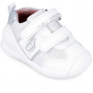 BIOMÉCANIQUE SPORTS MÉTALLIQUES 242113-B PREMIERS PAS BLANCO