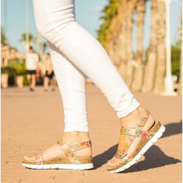 SANDALES PANAMA JACK SELMA TROPICAL FLORAL_TAUPE