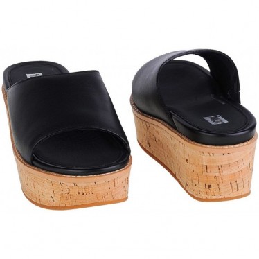 SANDALES FITFLOP ELOISE CORK WRAP LTHR WG SLIDE FT5 BLACK